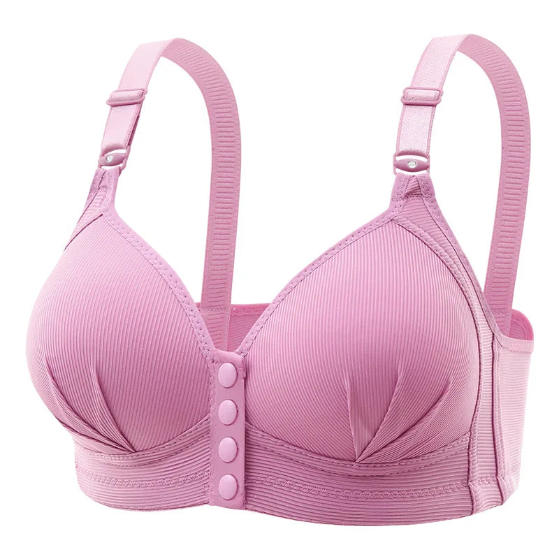 Front-Buckle Push-Up Bra — Adjustable, Breathable & Available in Plus Sizes