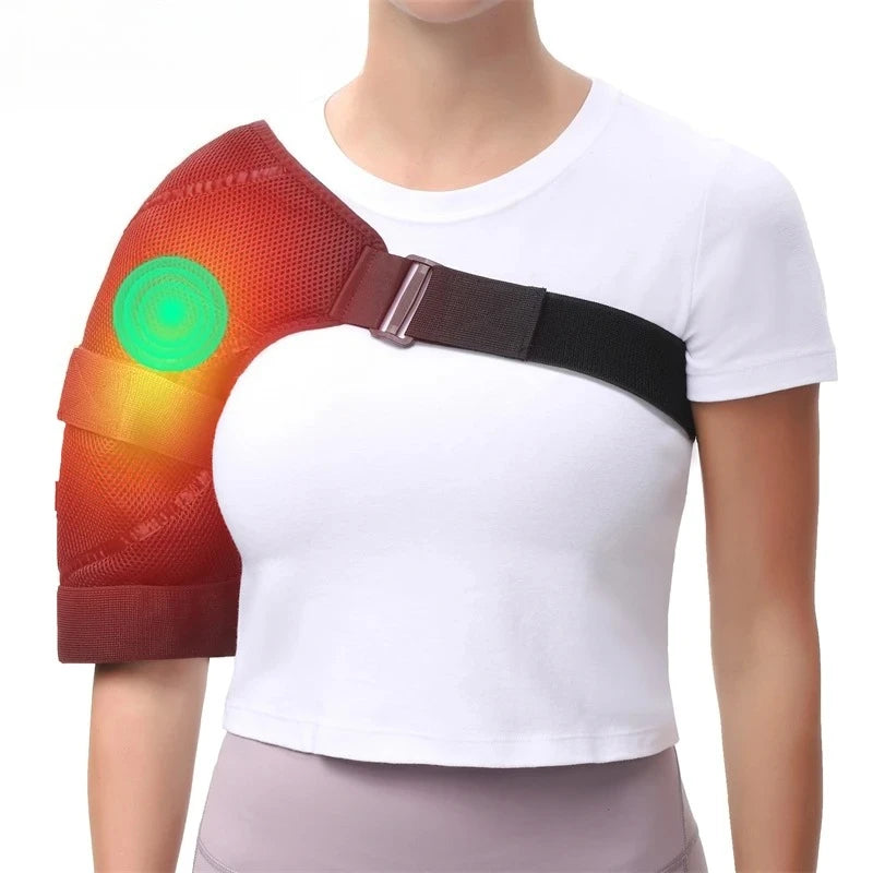 Electric Heated Shoulder Massage Pad – Vibration Wrap with 3 Modes for Fatigue & Joint Relief