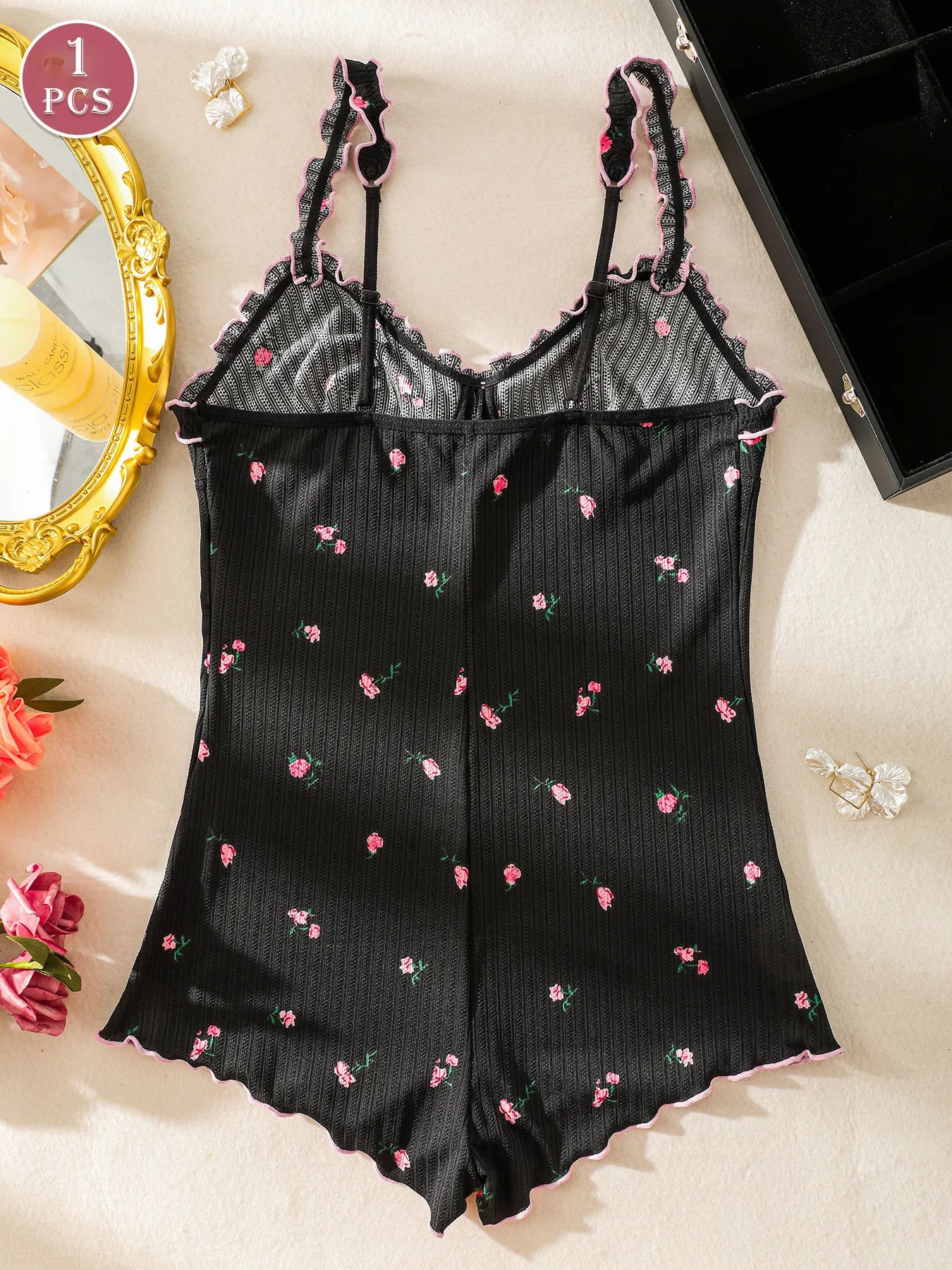 Women's Sleeveless One-Piece Pajama Jumpsuit | Casual Loungewear Sleepwear