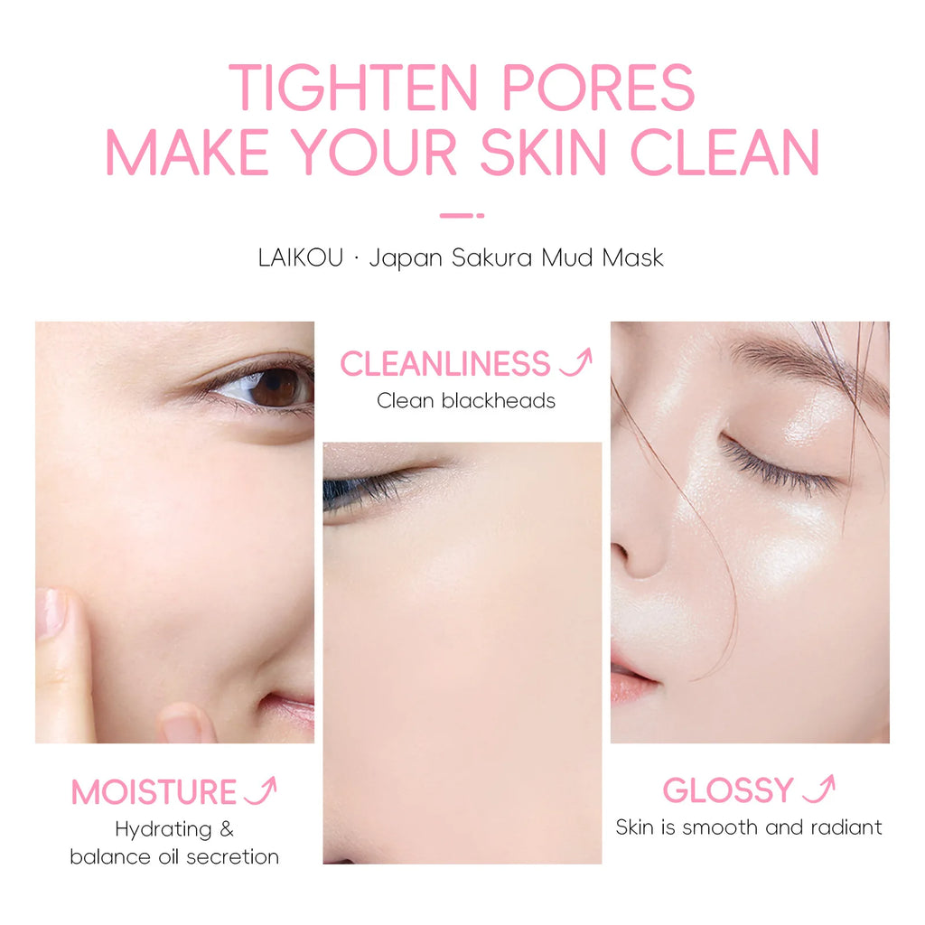 LAIKOU Sakura Clay Deep Cleansing Face Mask — Oil Control & Pore Refining