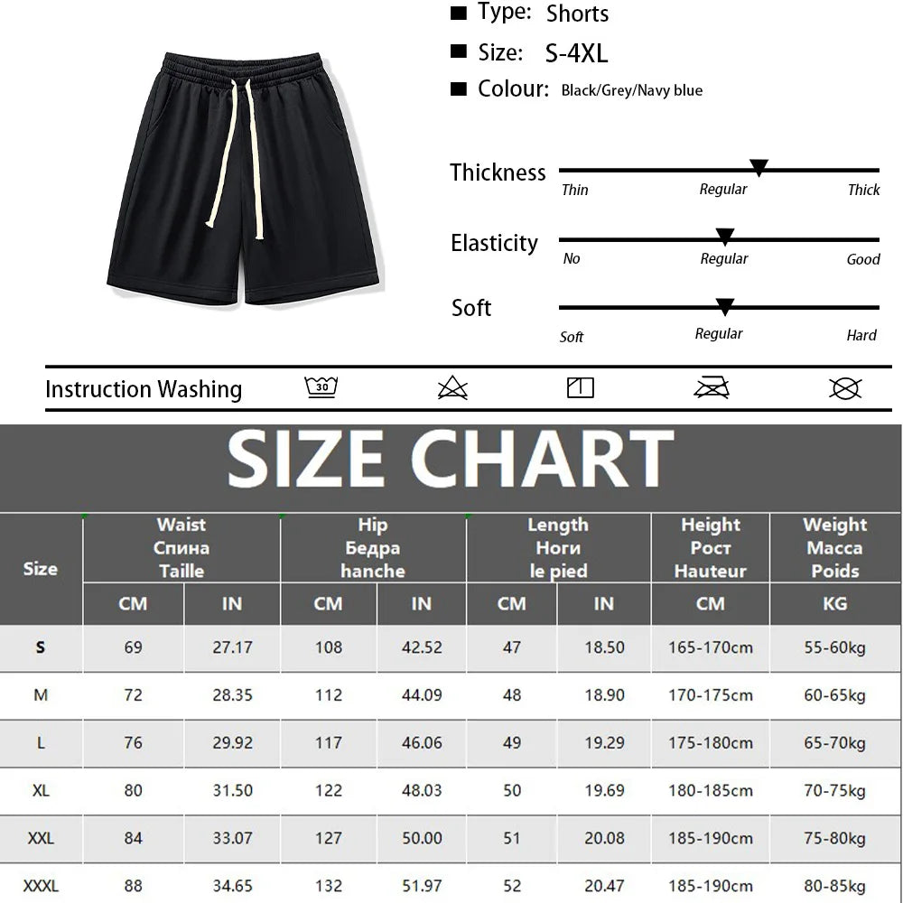 Men's Drawstring Running Shorts — Loose Dry Gym & Jogging Sport Shorts