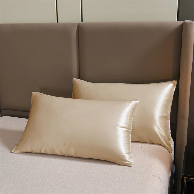 Satin Solid Color Duvet Cover Set – Silky Soft 3-Piece Bedding, 8 Colors & 11 Sizes