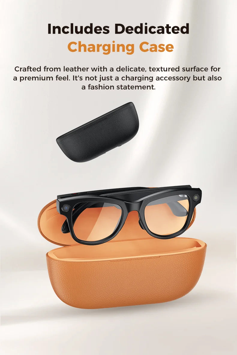 2026 AI Smart Glasses – 4K Camera, 120+ Language Translation, 3600mAh Power Bank, Bluetooth 5.3