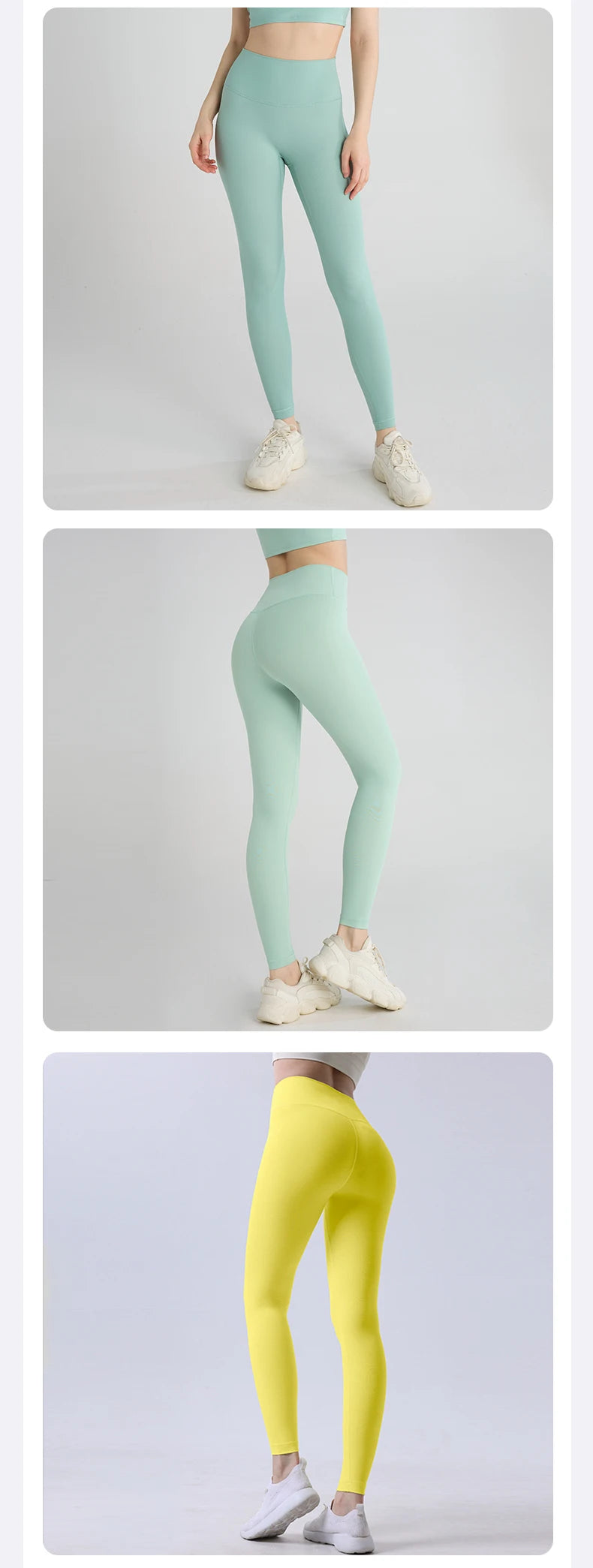 High-Waist Hip-Lifting Yoga Leggings — Breathable Nylon Fitness Running & Cycling Sports Pants, 19 Colors