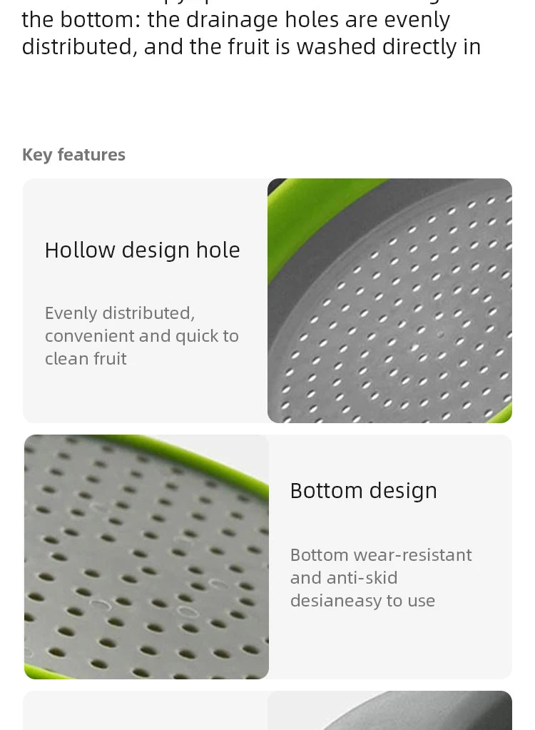 Foldable Silicone Colander Drain Basket — Collapsible