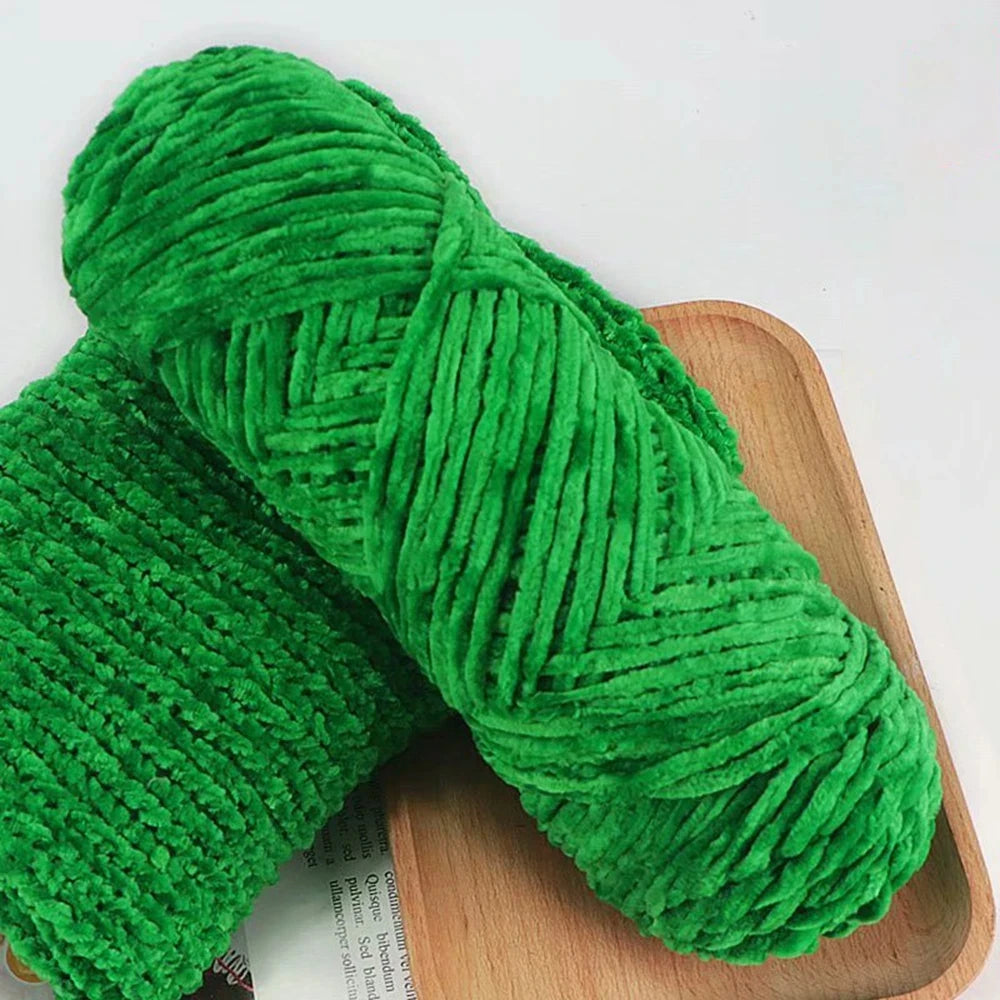 Chenille Soft Velvet Yarn – 95g Blended Knitting Wool for Crochet Scarves, Baby Blankets & Hats