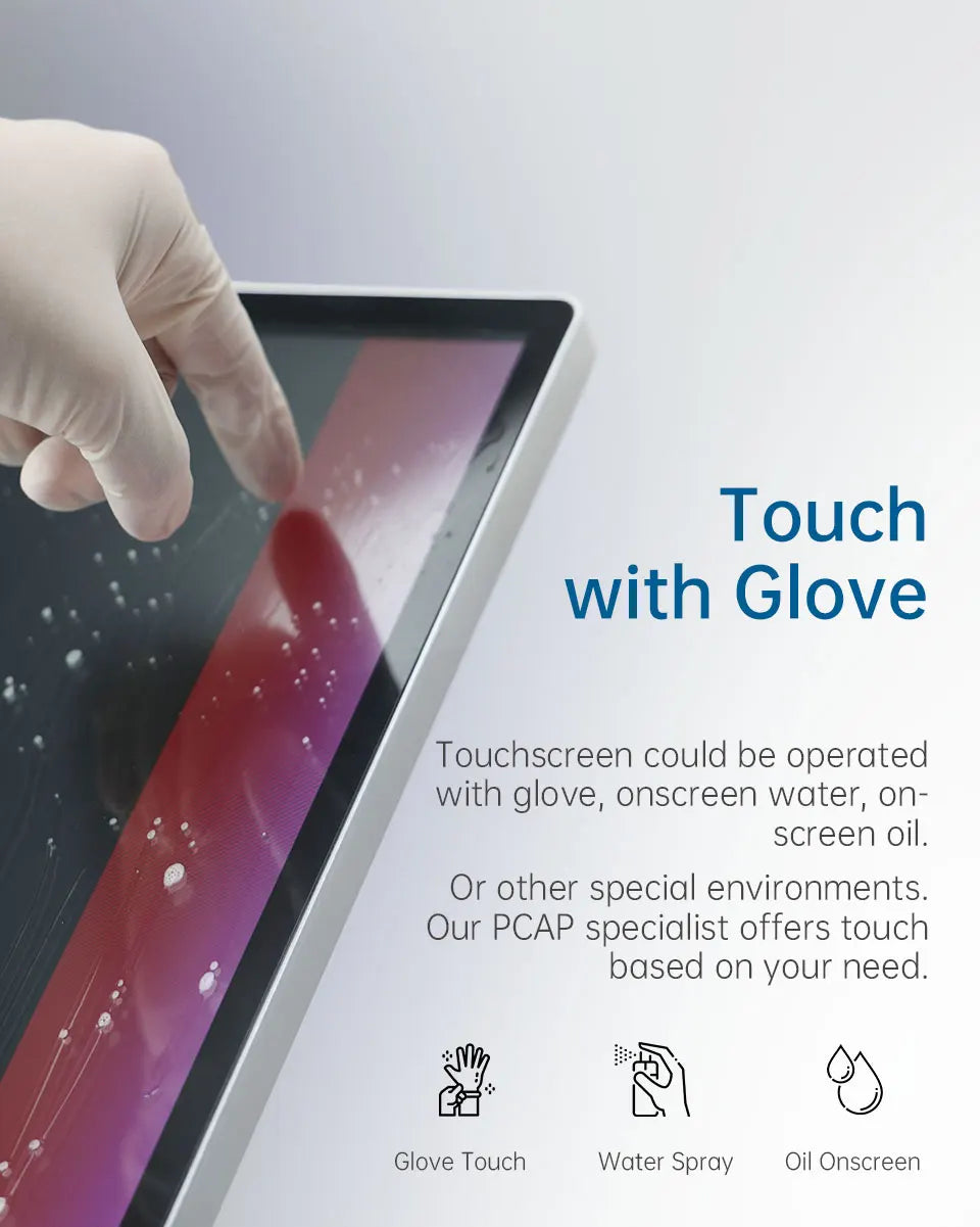 TouchWo Industrial All-in-One PC – 21.5"/27"/32" HDMI Touch, Android 11/12/14 or Win 10/11, Wi-Fi