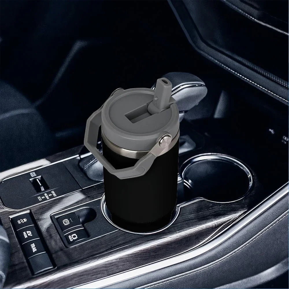 30oz Vacuum-Insulated SS Travel Tumbler with BPA-Free Tritan Lid – Hot & Cold, 900ml, Black/Green/Pink/White