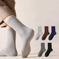 Men's Wool-Blend Winter Socks, 5 Pairs