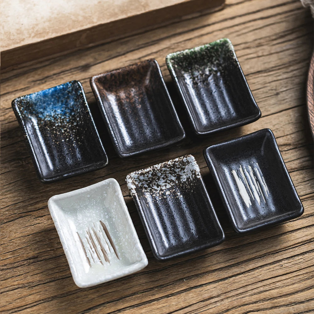 Ceramic Soy Sauce Dish – Japanese-Style Rectangular Bowl