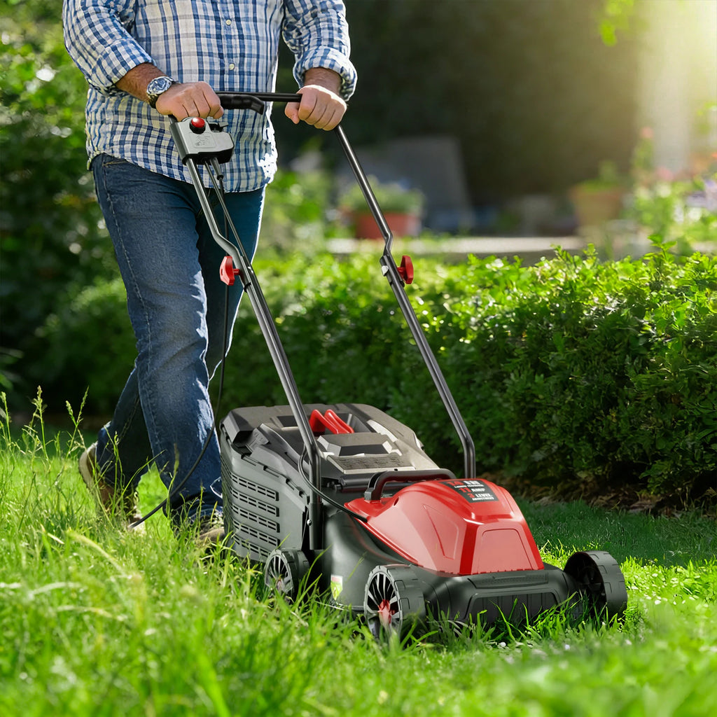 14-Inch Corded Electric Lawn Mower | 11 Amp 3650RPM, 2-in-1 Mulching & 25L Bag, 3-Position Height Adjustment