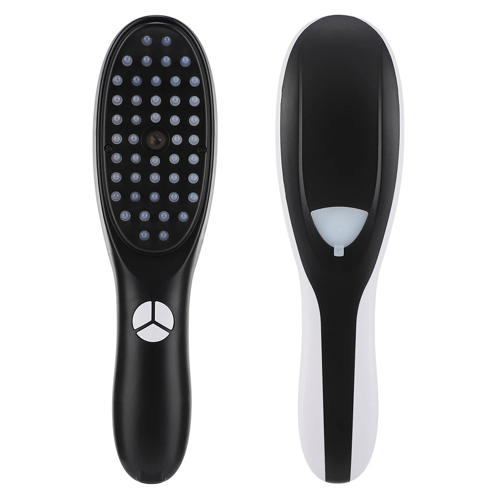 Electric Spray Scalp Massager Comb — LED Light & Mist Spray Hair Growth Device