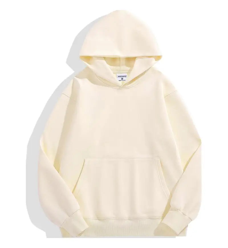 Men's Heavy Cotton Hoodie Sweatshirt — Premium Heavyweight Pullover