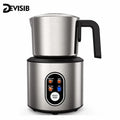 DEVISIB 4-in-1 Automatic Milk Frother – 350ml Stainless Steel Pitcher, Hot & Cold, Dishwasher Safe