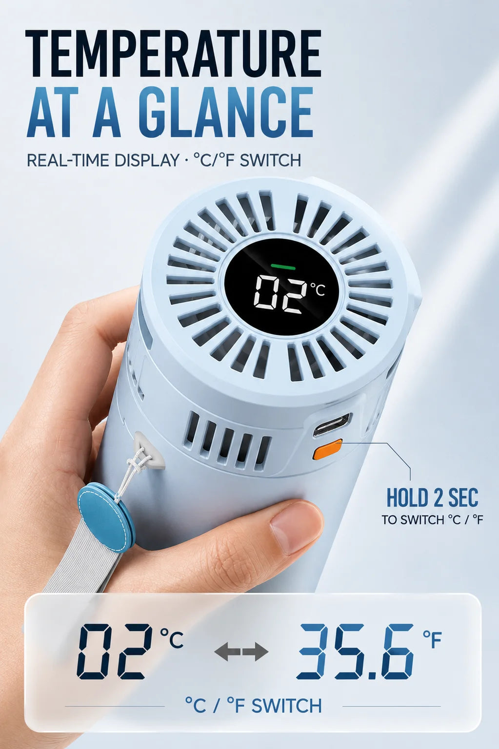 Portable Insulin Cooler 2–8°C – USB-C Medicine Refrigerator with Digital Display for Travel & Medication Cold Storage