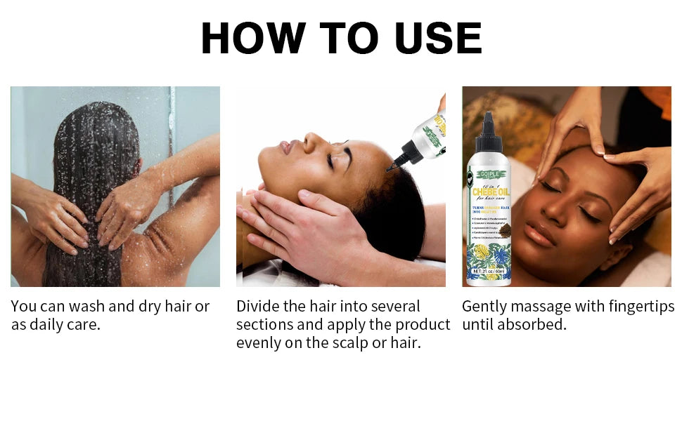 GOIPLE Chebe Hair Care Products Deep Nourish & Moisturize Conditioner Smoothing Anti-loss Breakage Hair Oil or Butter or Powder