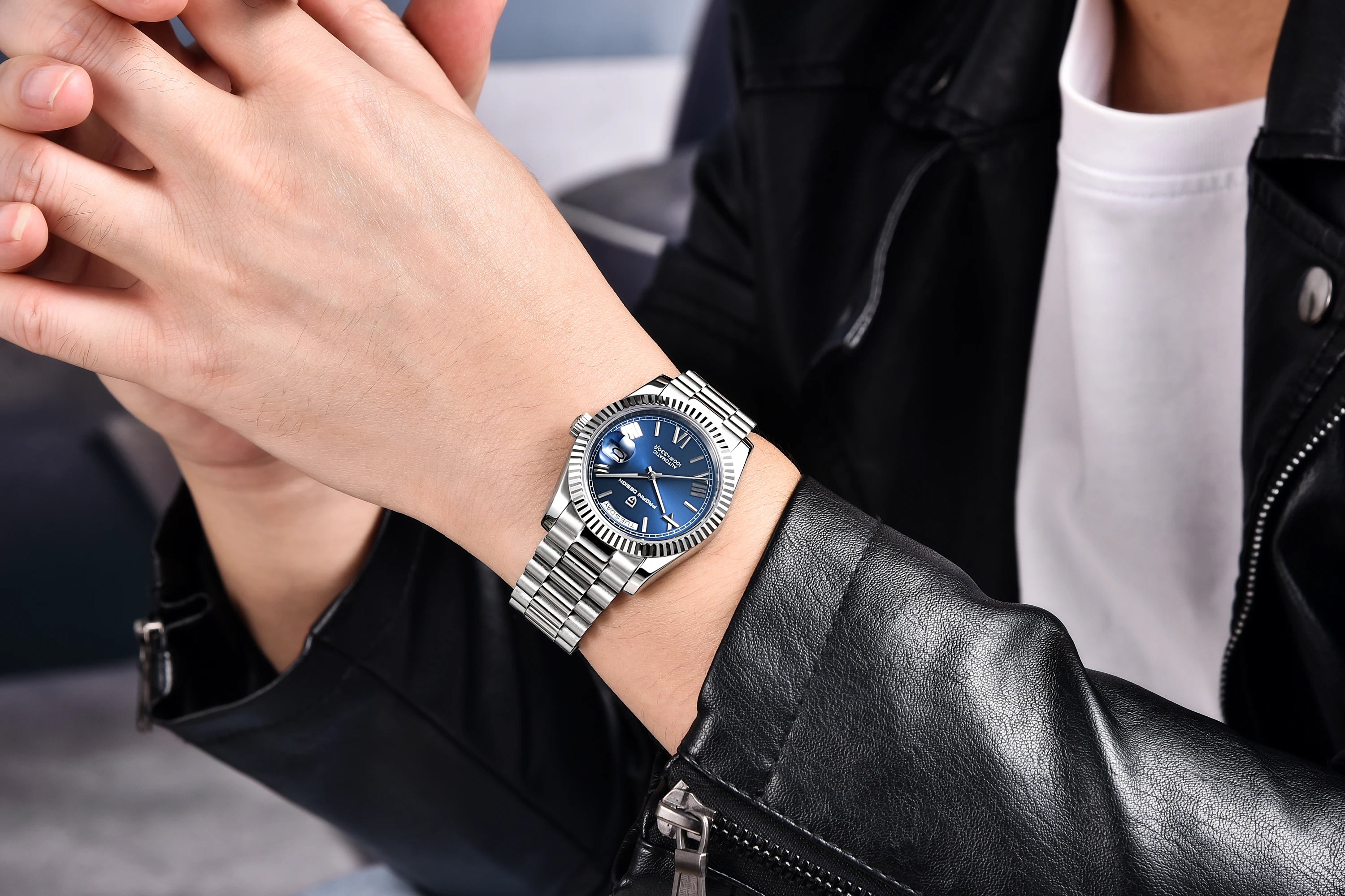 PAGANI DESIGN DD36 Men's Automatic Watch | Rose Gold Luxury Mechanical Sapphire Mirror Wristwatch