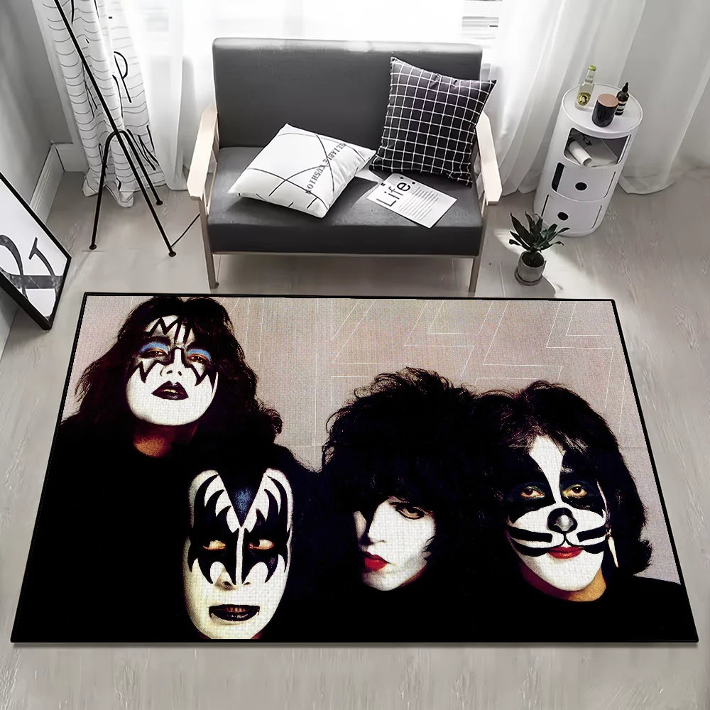 Rock Band KISS Doormat – Non-Slip Welcome Rug for Bedroom, Bathroom & Entryway