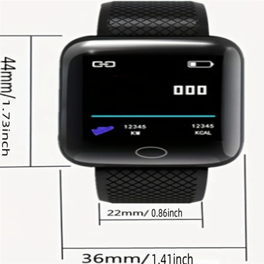 Track Every Move. Every Day. — Y68 & 116Plus Smartwatch | Fitness Tracker, Heart Rate Monitor, Sleep Tracker, Message Alerts, Android & iOS, 9 Colors
