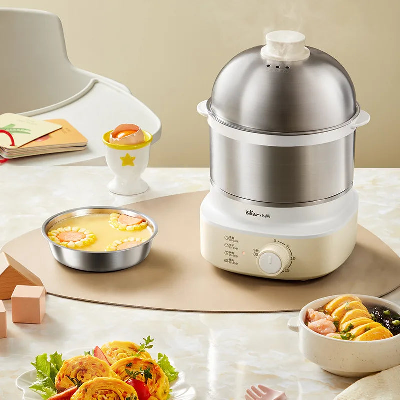 360W Electric Egg Cooker with Timer — Multicooker Steamer