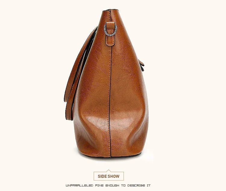 Vintage Oil Wax TPU Shoulder Bag – Hard Shell Tote Crossbody Satchel for Women