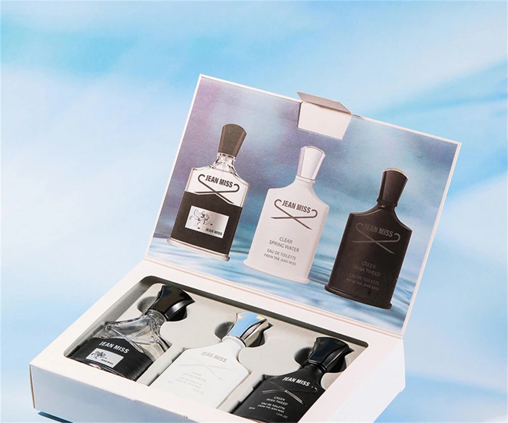 Men’s Fresh Floral Cologne Gift Set 90ml – 3-Piece Charming Scent Box