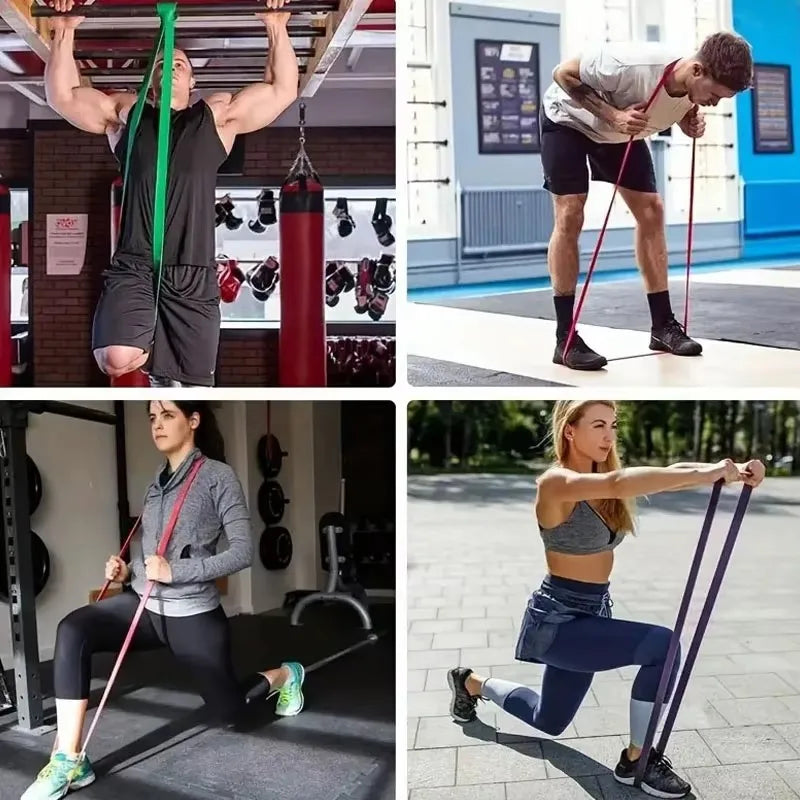 4-Piece Latex & TPE Resistance Band Set – Pull Up Training, Elastic Tension Bands for Yoga, Fitness & Weight-Bearing Workouts