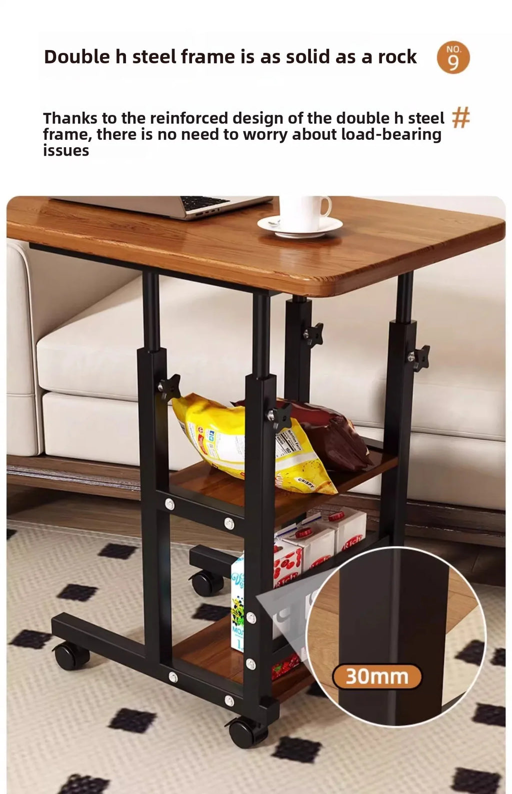 Bedside Laptop Holder & Reading Desk — Portable Bedside Table Board for Writing, Office & Computer Use
