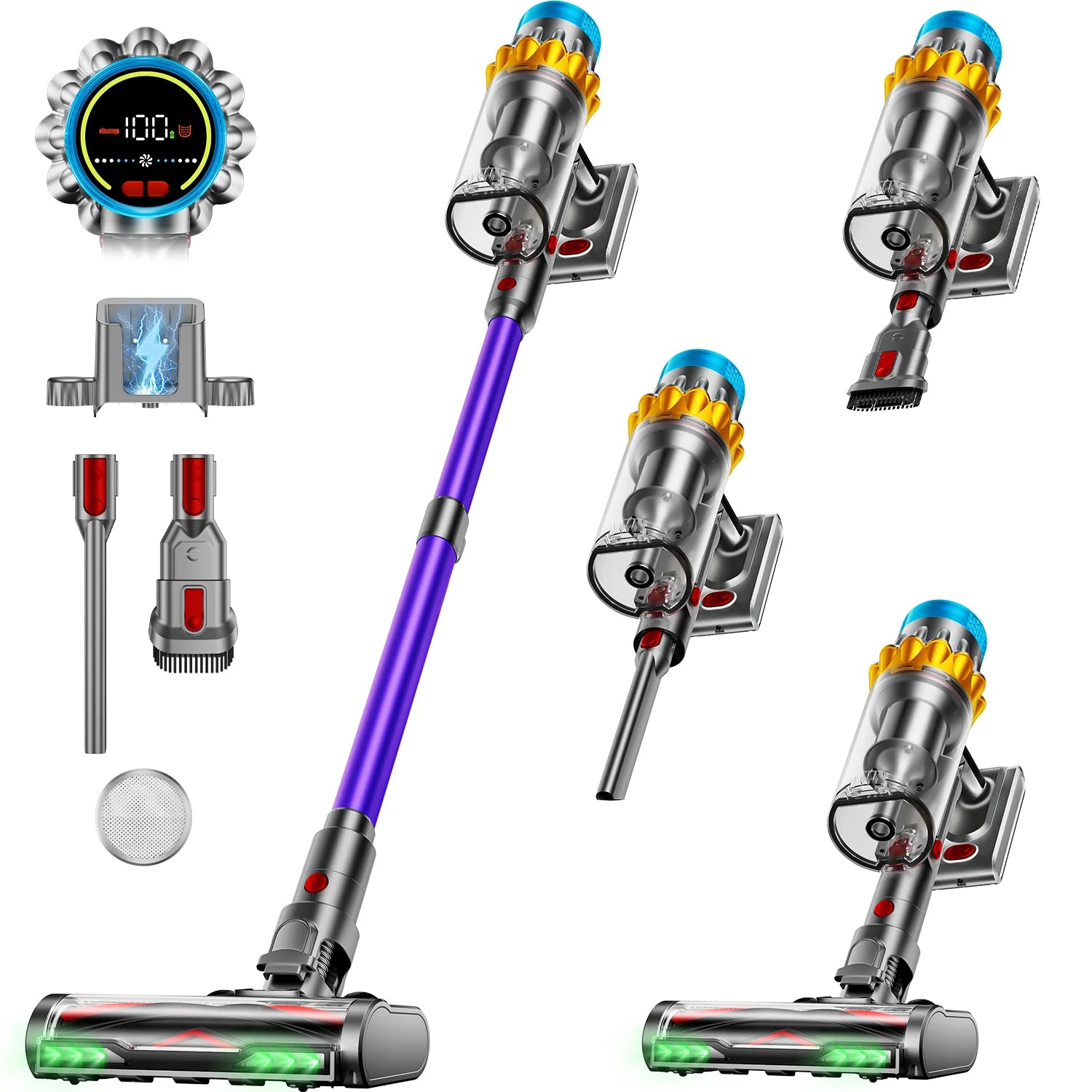 VAKERR X15 Pro Cordless Vacuum Cleaner — 650W 65KPa Strong Suction, 70-Min Runtime for Pet Hair & Carpet