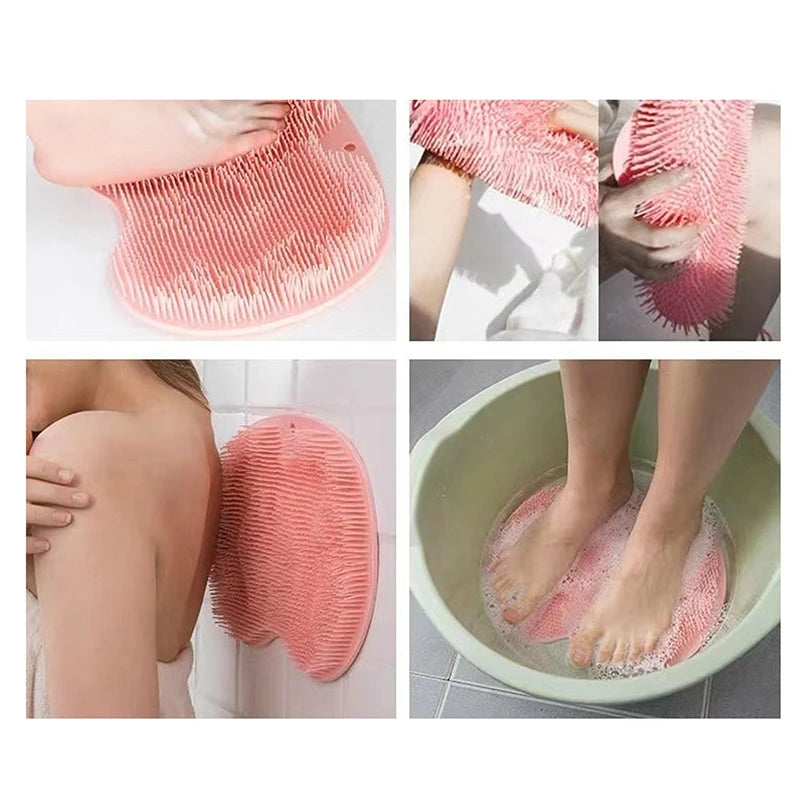 Exfoliating Shower Massage Mat – Non-Slip Bath Scrub Pad with Suction Cups for Foot & Body