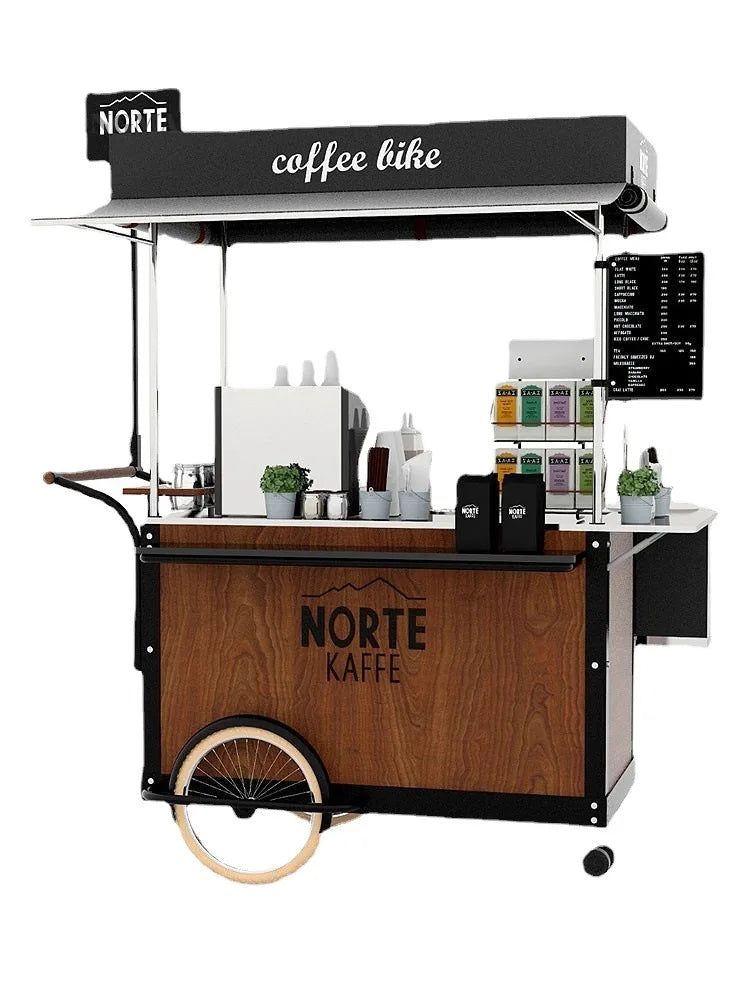 Custom Commercial Ice Cooler Cart Tricycle – Stainless Steel Freezer Bicycle for Snacks & Candy