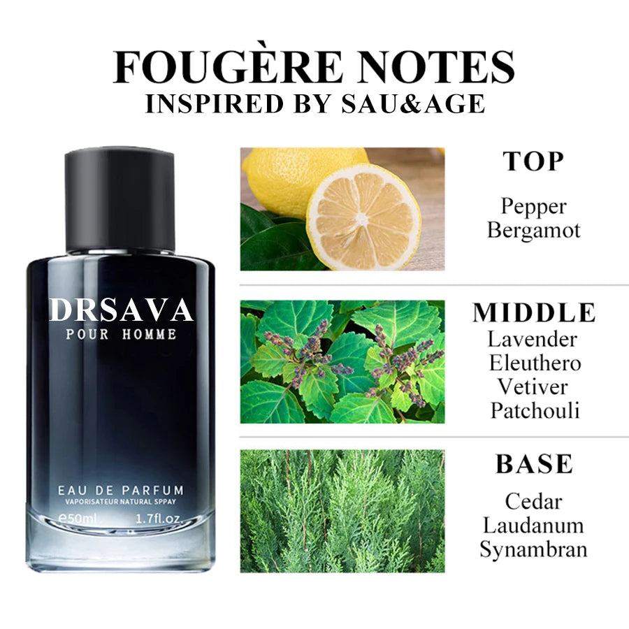 Men's Fougere Lavender Cedar EDP 50ml – Bergamot & Ambergris