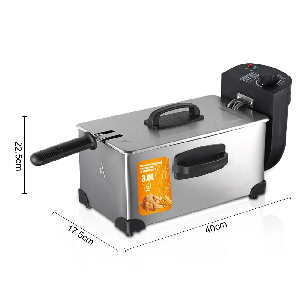 Electric Deep Fryer – Constant Temperature, Commercial & Household, French Fries, Dough Sticks & Stall Fryer