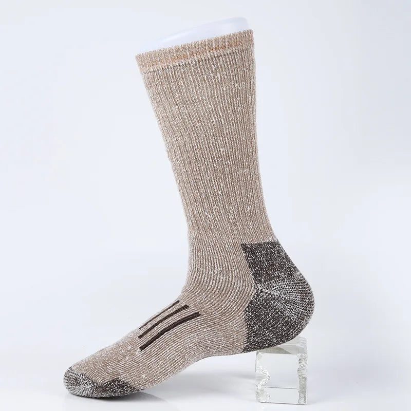 Merino Wool Hiking Crew Socks for Cold Weather