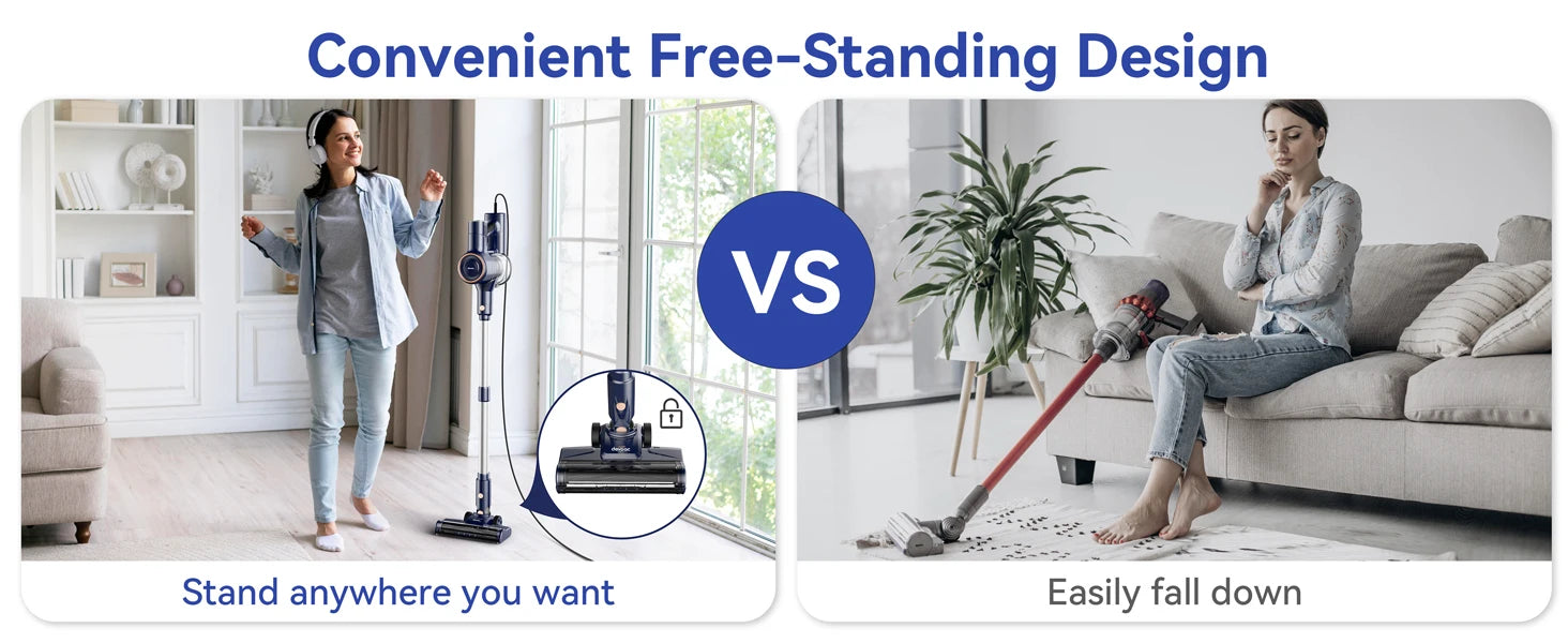 INSE I8 Corded Stick Vacuum Cleaner — 25KPa 600W 6-in-1 Lightweight Handheld for Carpet & Pet Hair, Free-Stand Design