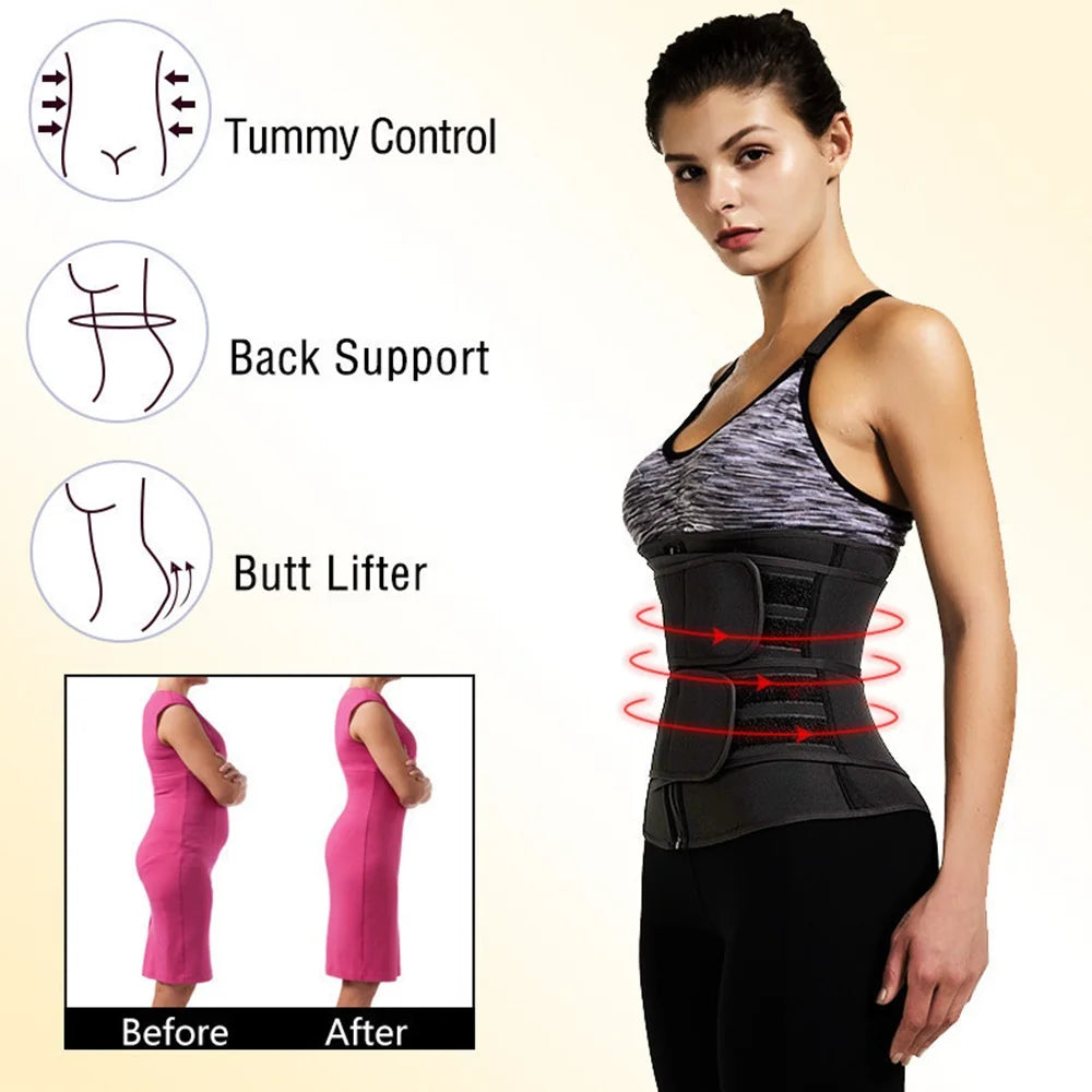Waist Trainer Sweat Belt — Slimming Cincher for Workouts & Everyday Wear