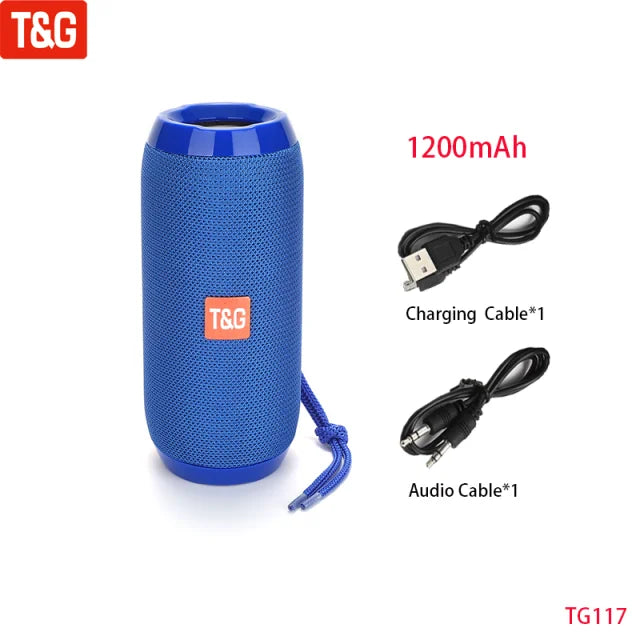 Wireless Portable Bluetooth Speaker — 360° Sound, Waterproof & Long Battery Life