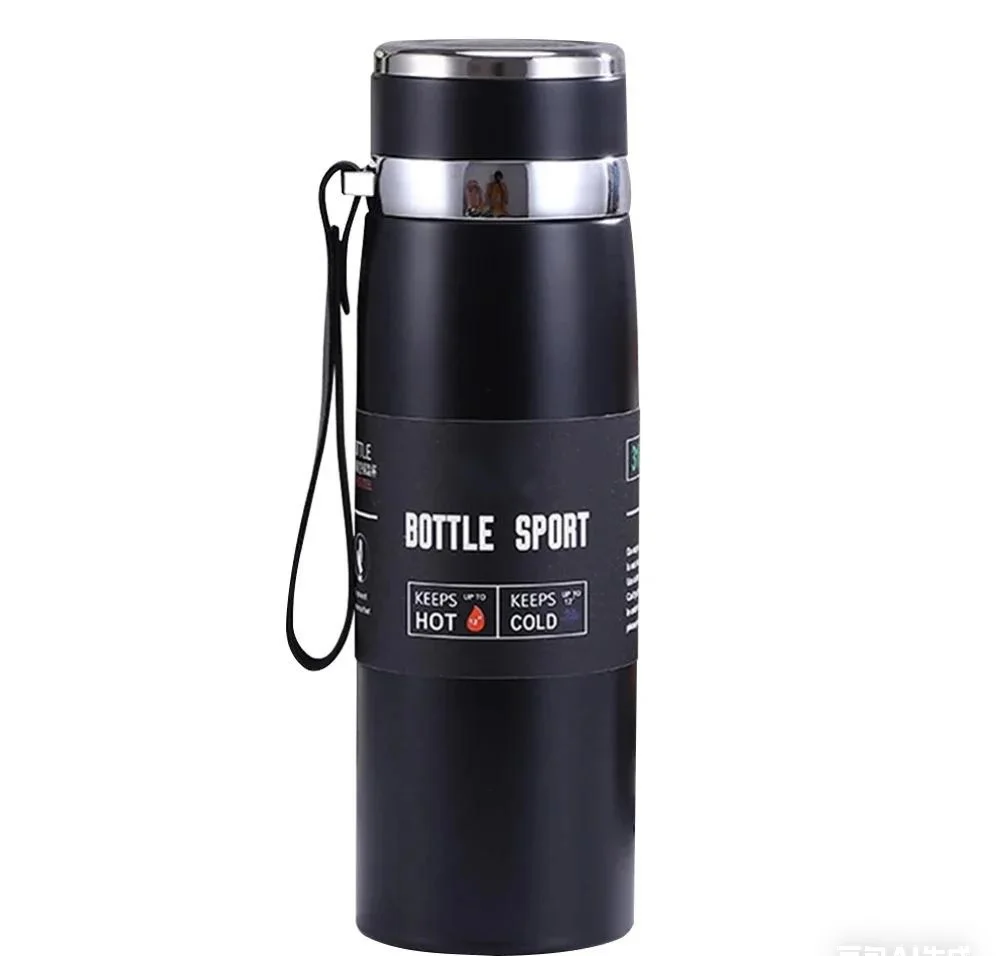 1L Stainless Steel Thermal Water Bottle — Vacuum Insulated Thermos with Handle for Hot & Cold Drinks