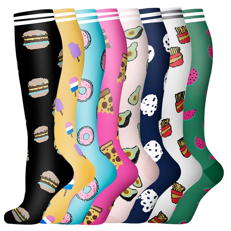Knee High Compression Stockings 20-30mmHg – 6 Pairs Sports, Medical, Varicose Veins, Pregnancy, Edema & Diabetes
