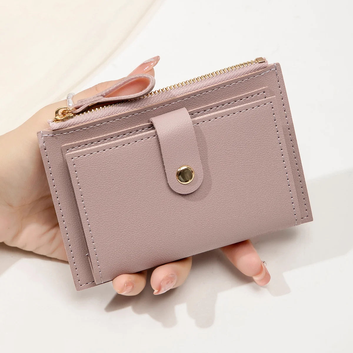 Minimalist Ultra-Thin PU Leather Women's Wallet – Short Zero Wallet & Credit Card Holder in 5 Colors