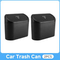 Small Car Trash Can with Lid – Square ABS Waste Bin