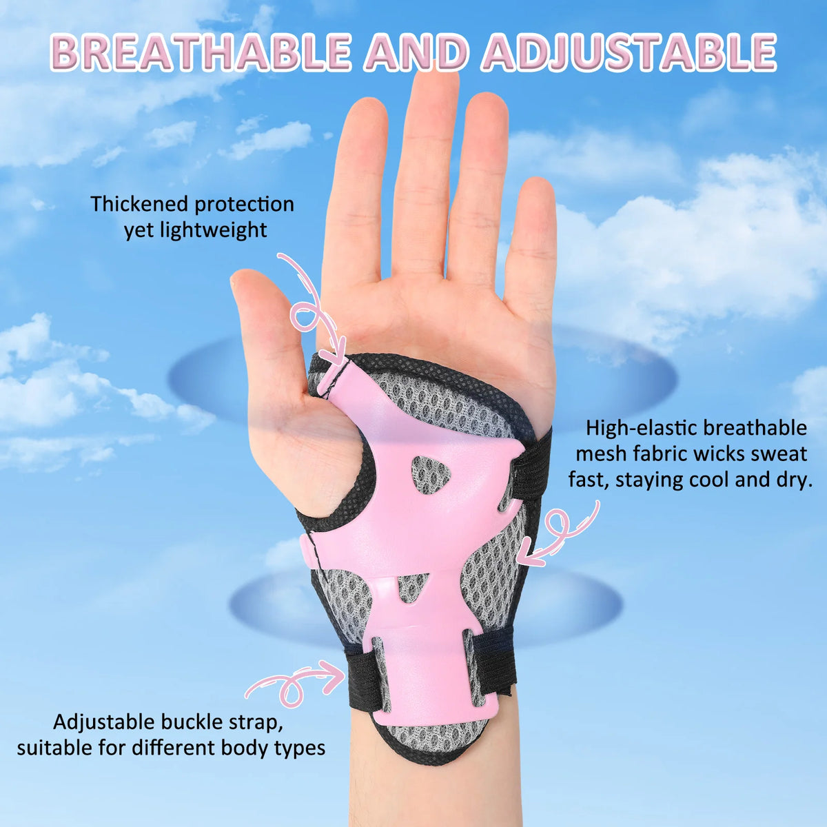 6-Piece Kids Protective Gear Set – Knee Pads, Elbow Pads & Wrist Guards for Bike, Skateboard & Skating