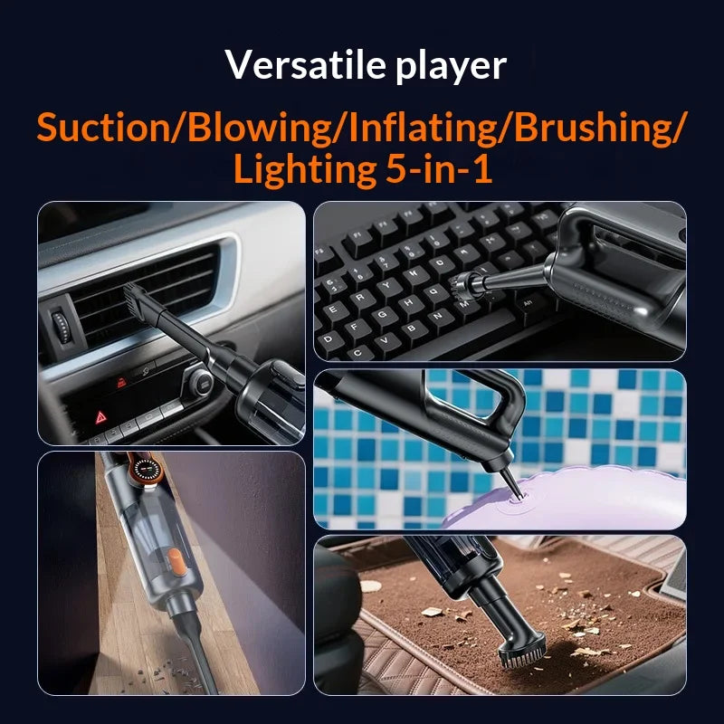 Wireless Car Vacuum Cleaner – One-Button Dust Dump, High Power Large Suction Mini Handheld
