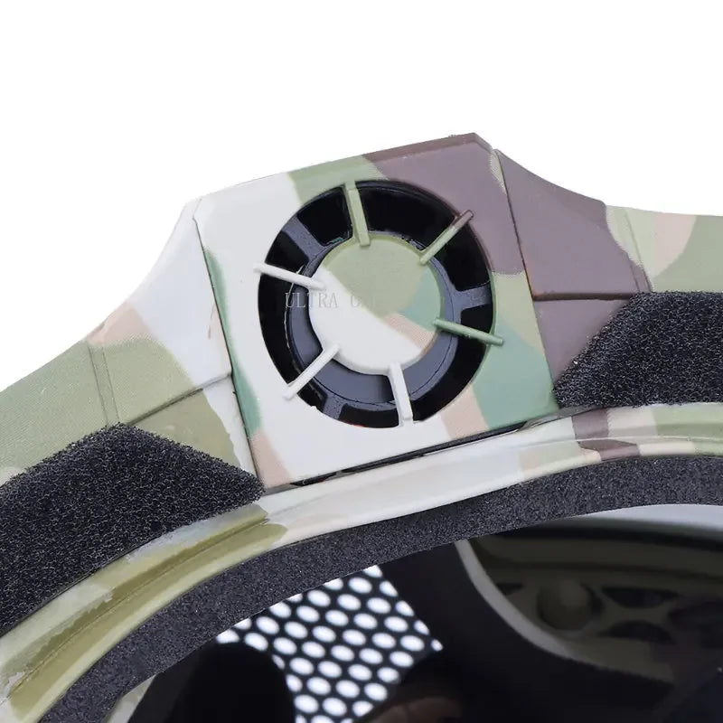 Tactical Full Face Airsoft Paintball Mask with Fan & Goggles