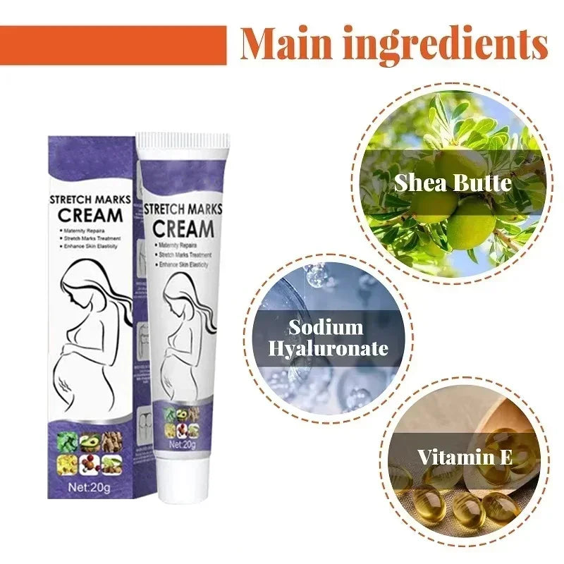 Stretch Mark Vanishing Cream — Buttock, Breast & Body Mark Repair, Firming Maternity Skin Care