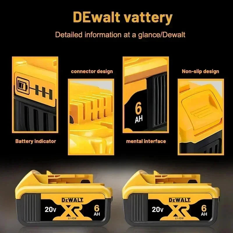 DeWALT 20V/60V MAX FlexVolt Battery – 6Ah & 9Ah Replacement for DCB606 DCB205 DCB206 Power Tools