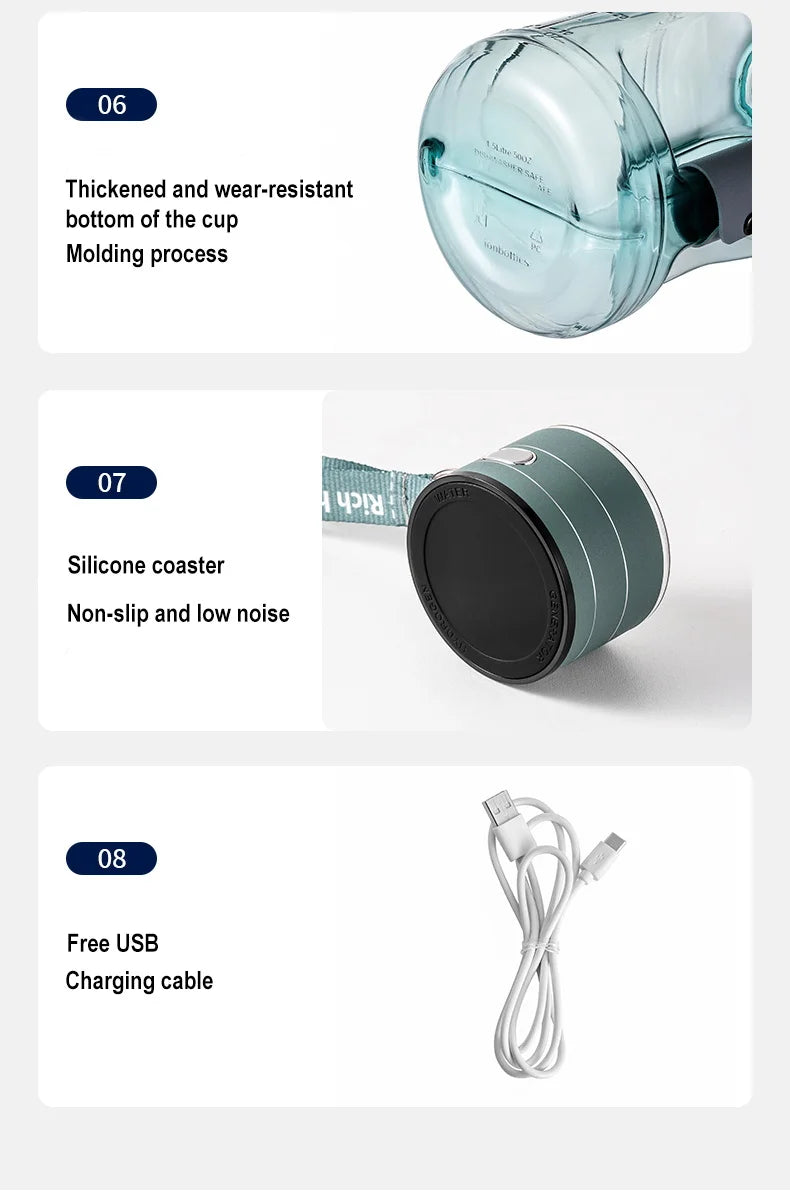 Hydrogen-Rich Water Bottle 1.5L — Portable Sports Hydration Kettle