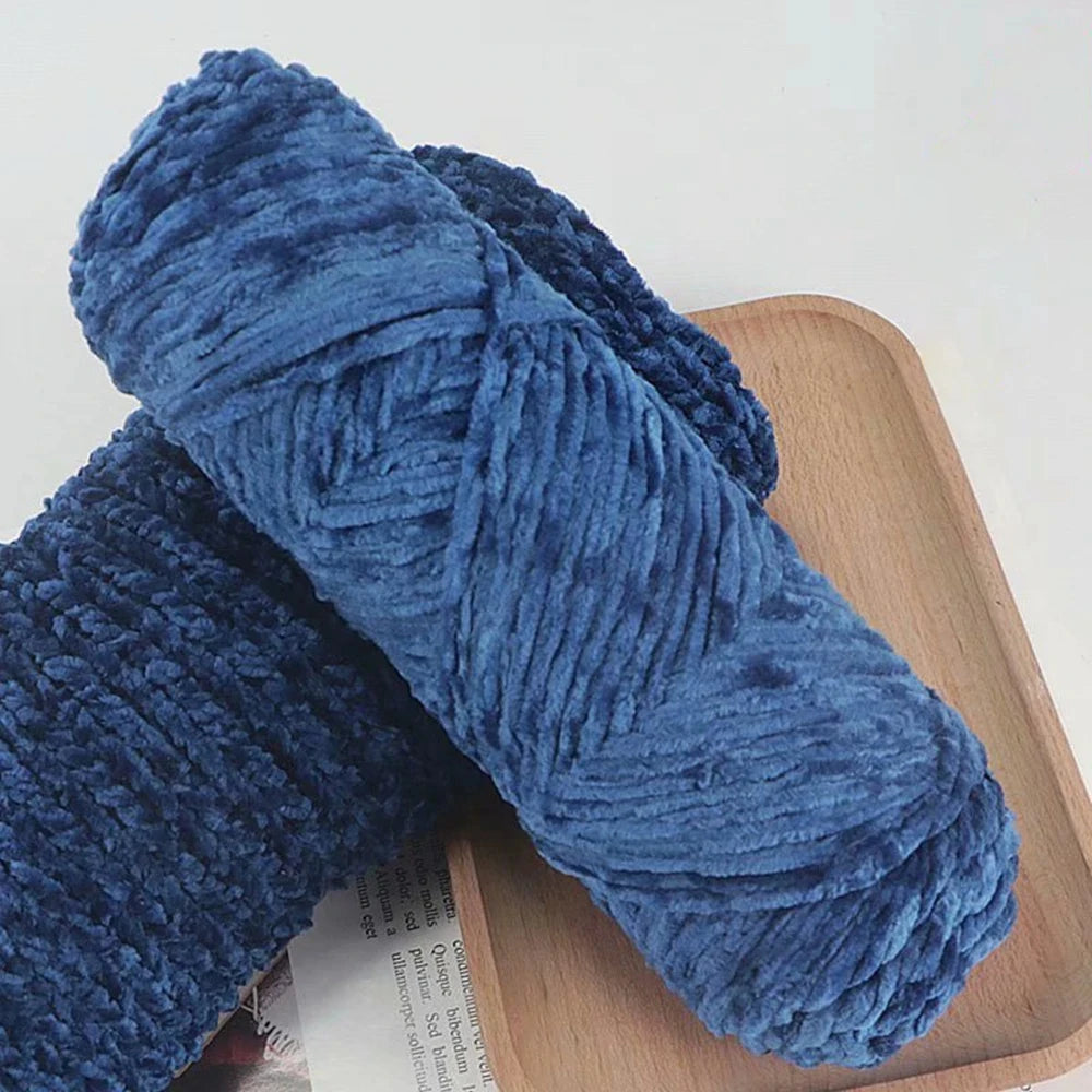 Chenille Soft Velvet Yarn – 95g Blended Knitting Wool for Crochet Scarves, Baby Blankets & Hats