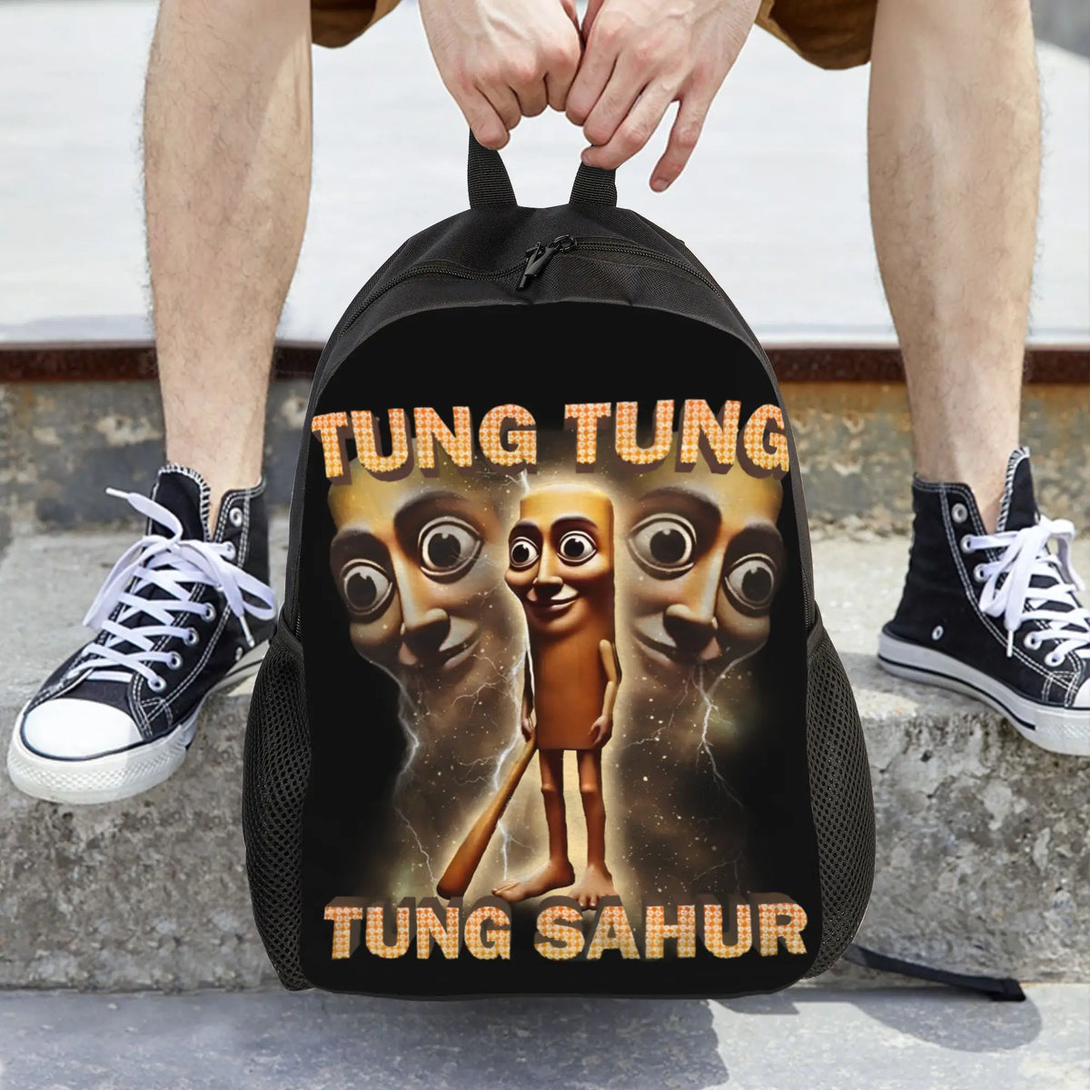 Tung Tung Tung Sahur Backpack – Unisex Meme Daypack