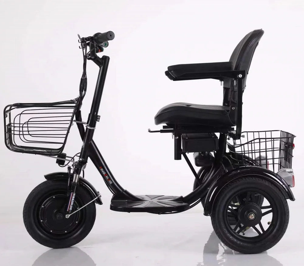 3-Wheel Electric Mobility Scooter for Adults, Folding Long-Range Design
